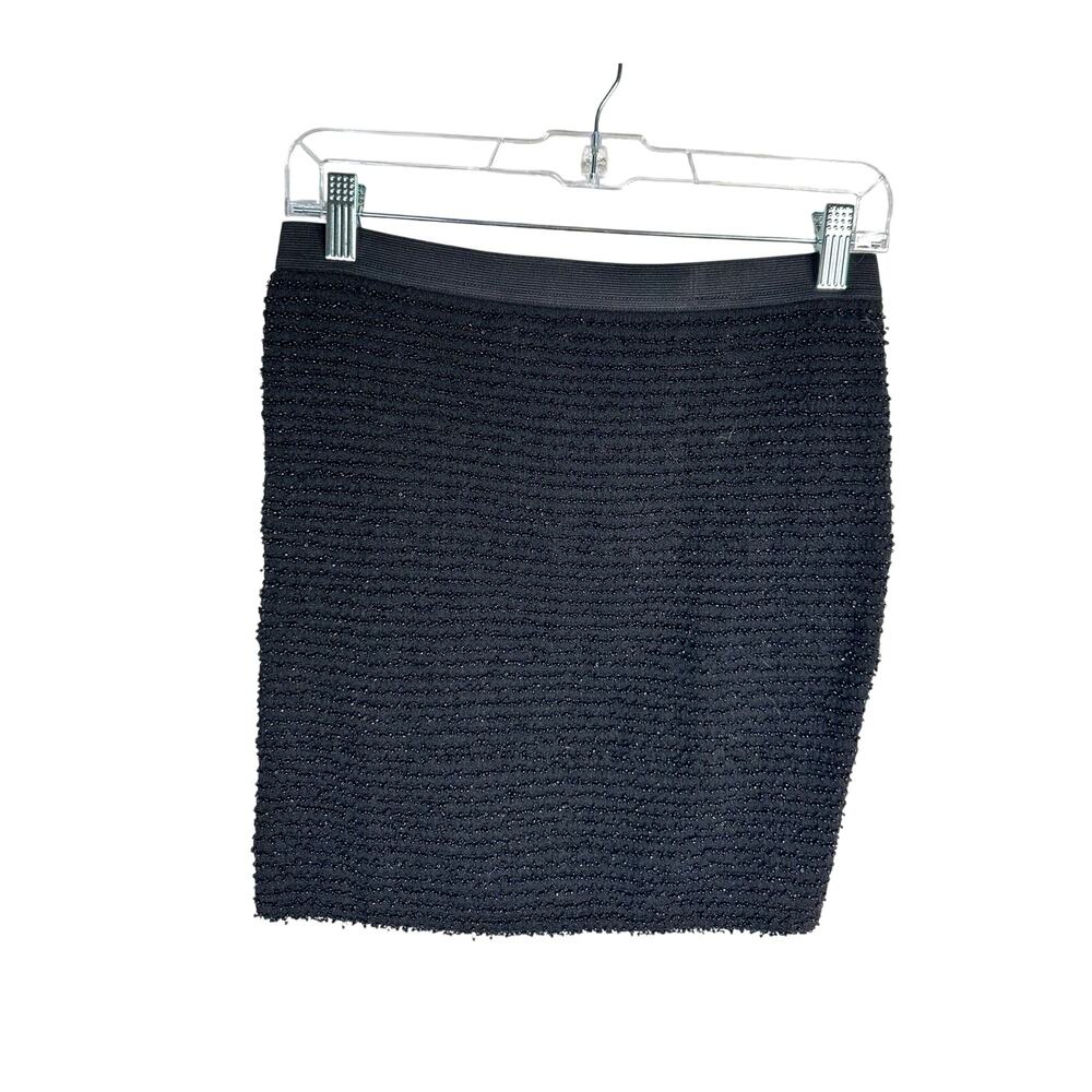 Revolve x Vila BEADED Mini Skirt $199 Stretch Bodycon Elastic Waist Black Size S - Picture 4 of 10